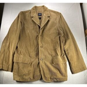 Vintage Gap Chore Coat Mens Large Tan Corduroy Button Up Barn Jacket 1990s